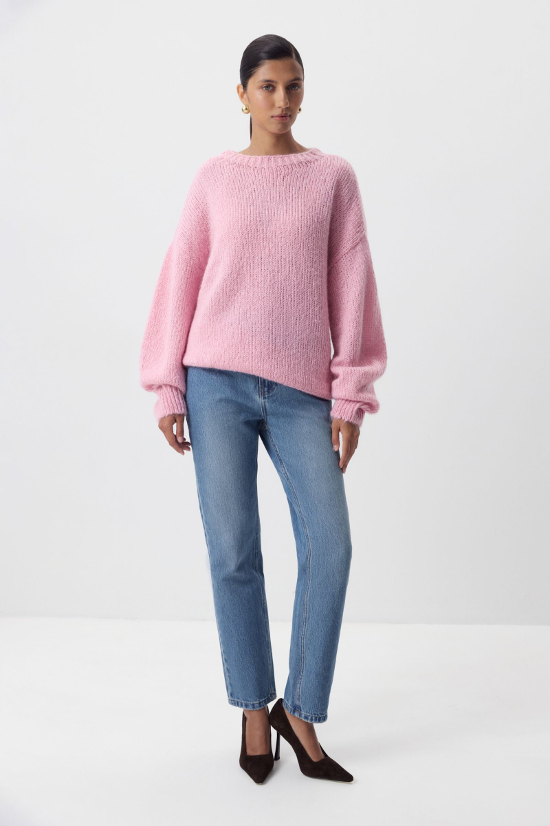 Джемпер из шерсти мериноса Charmstore, цвет: розовый, 303-41898-221 купить онлайн