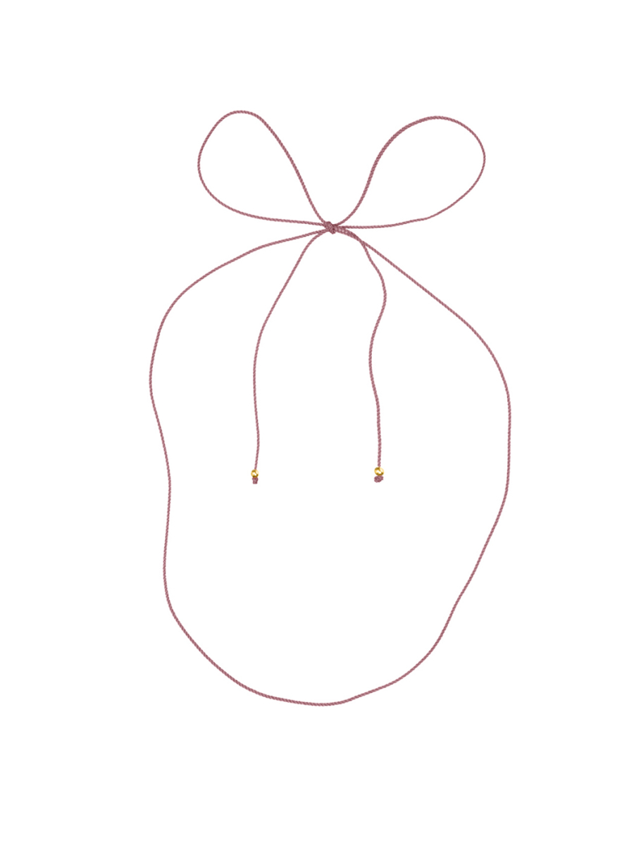Шнурок LU pink gldn