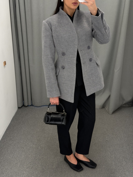 Пиджак-пальто "Стефани" Label .B, цвет: серый,  купить онлайн