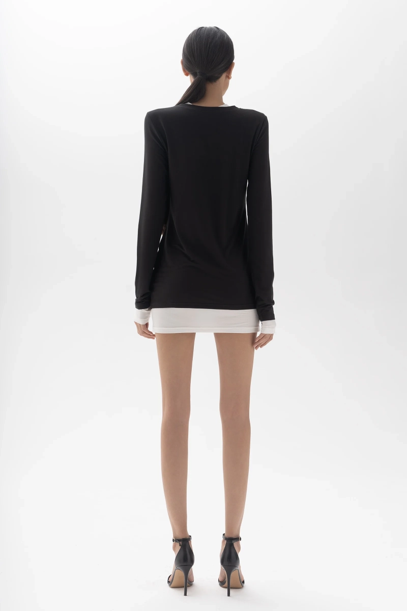 Лонгслив Tasou 2 LookSee, цвет: Черный,  купить онлайн