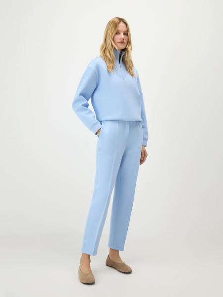 Свитшот из неофутера Conso, цвет: голубой, SW 260419 - голубой купить онлайн