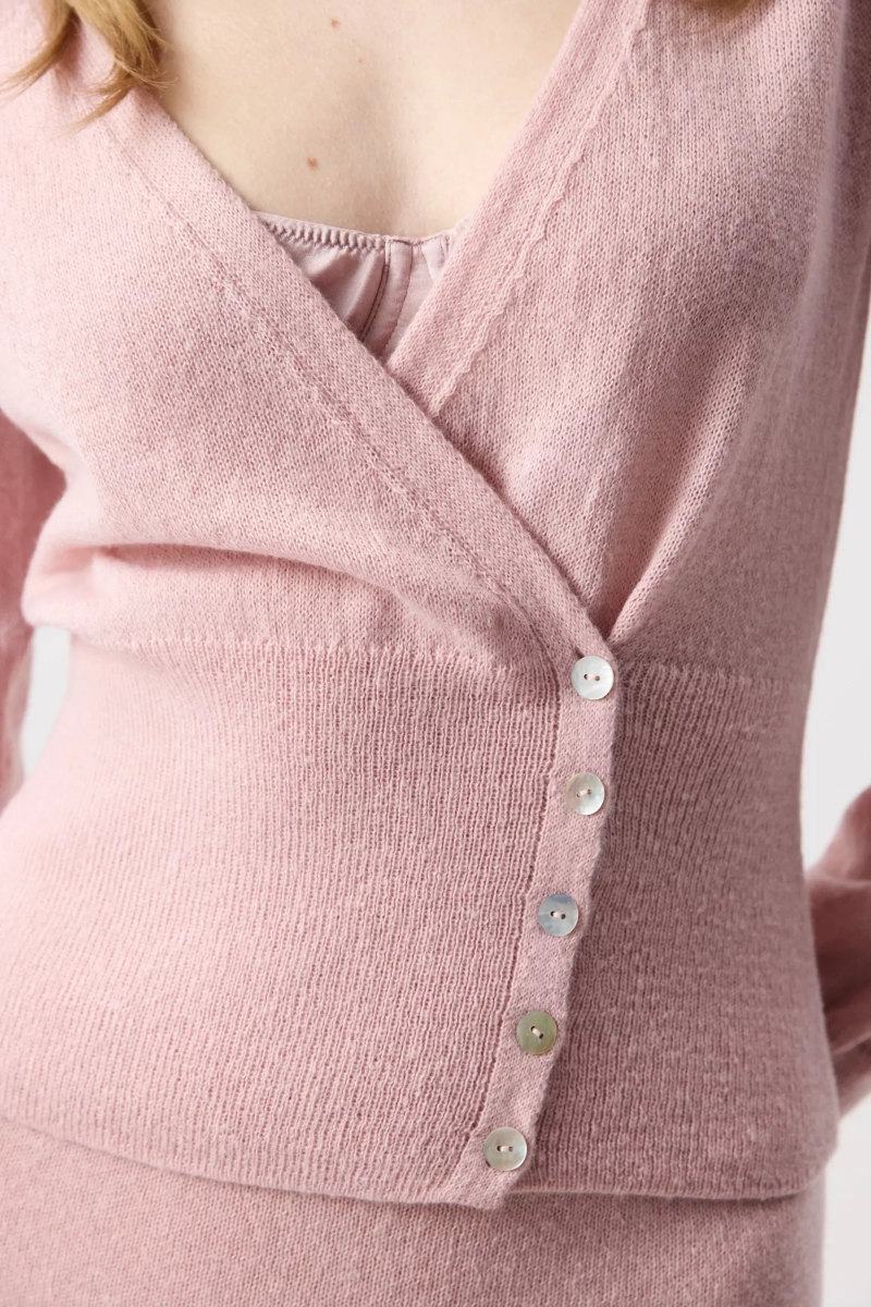 Кардиган на запах Charmstore, цвет: розовый, 305-53785-221 купить онлайн