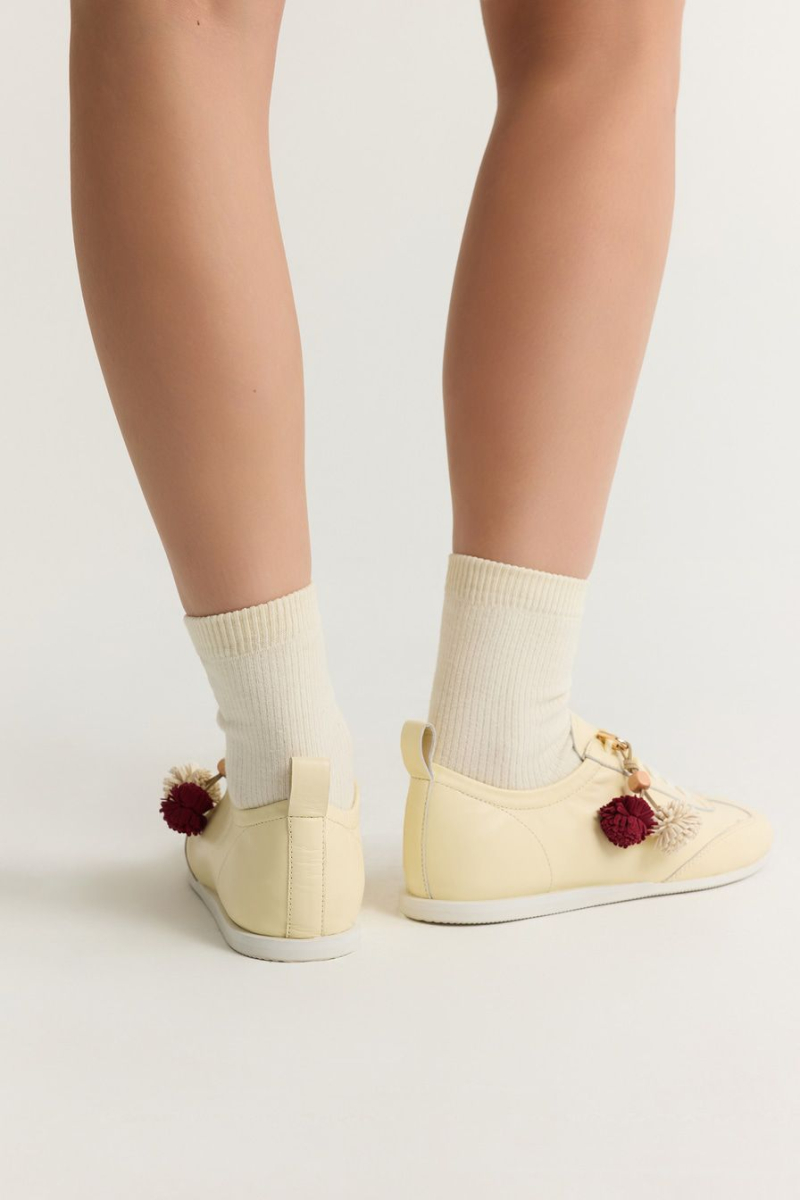 Кеды из натуральной кожи Lera Nena, цвет: Желтый LN.501.19465.200 купить онлайн