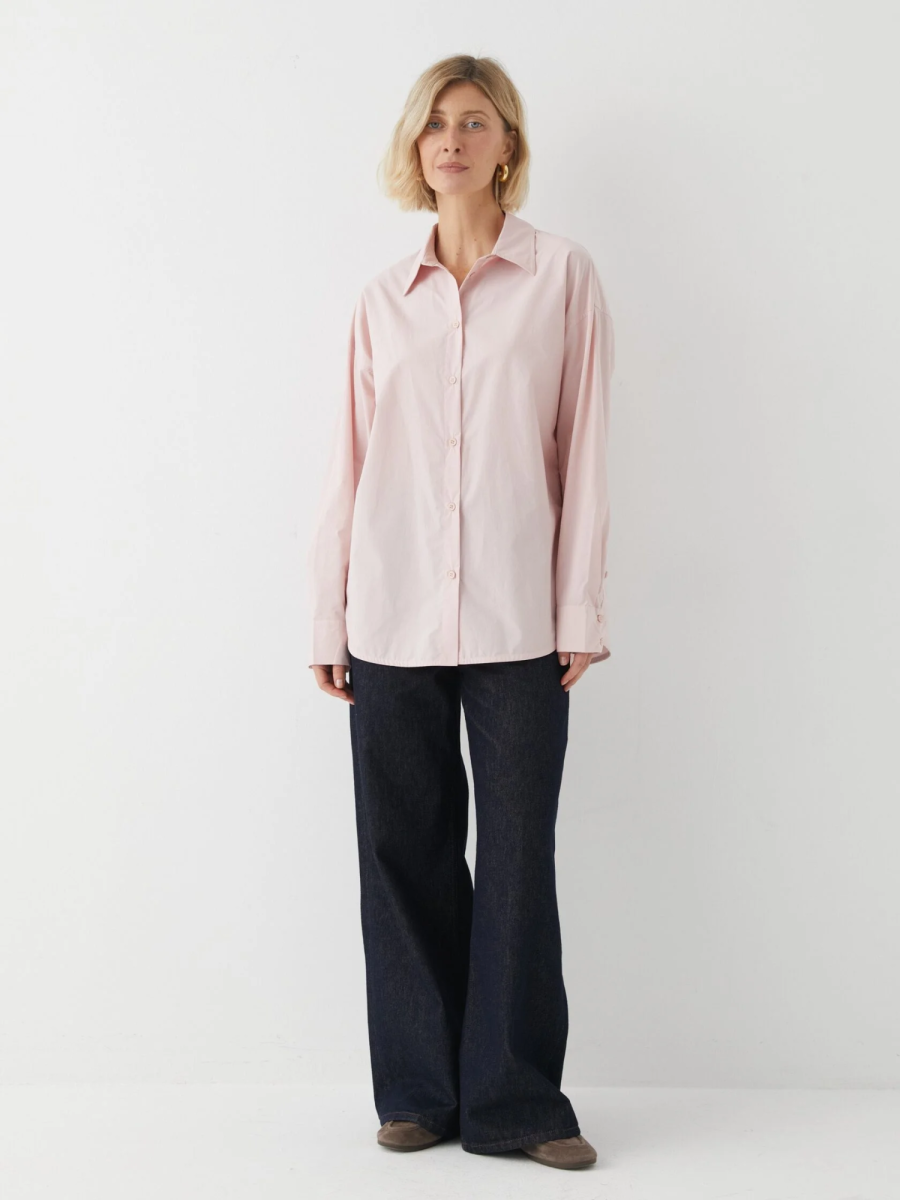 Рубашка прямого кроя из хлопка