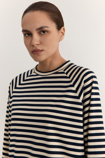 Лонгслив из смесового хлопка TOPTOP, цвет: синий с принтом, TT.025.19305.621.03036 купить онлайн