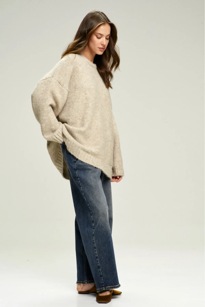 Джемпер Oversized из смесовой шерсти Beige Erist store, цвет: бежевый, НФ-00002966 купить онлайн