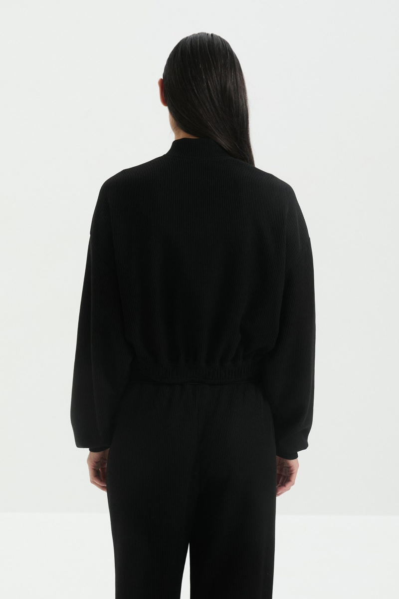 Бомбер трикотажной вязки marte, цвет: Черный,  купить онлайн