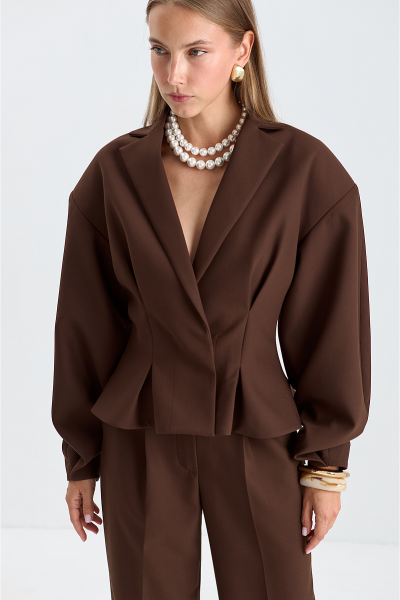 Жакет с талиевыми вытачками MIA AIM, цвет: шоколадный, MIA545 купить онлайн