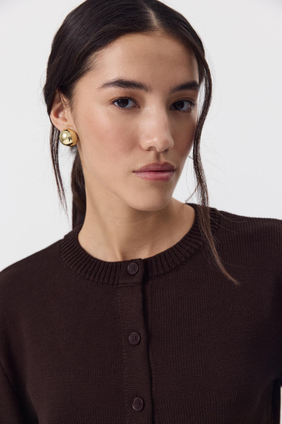 Кардиган из шерсти Charmstore, цвет: шоколадный, 305-42898-551 купить онлайн