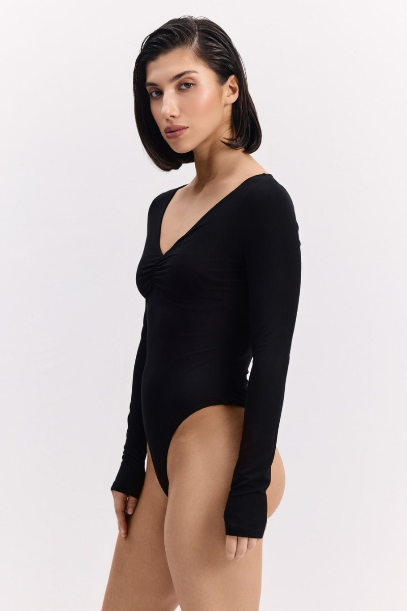 Боди из смесовой вискозы TOPTOP, цвет: Черный, TT.023.16910.900 купить онлайн