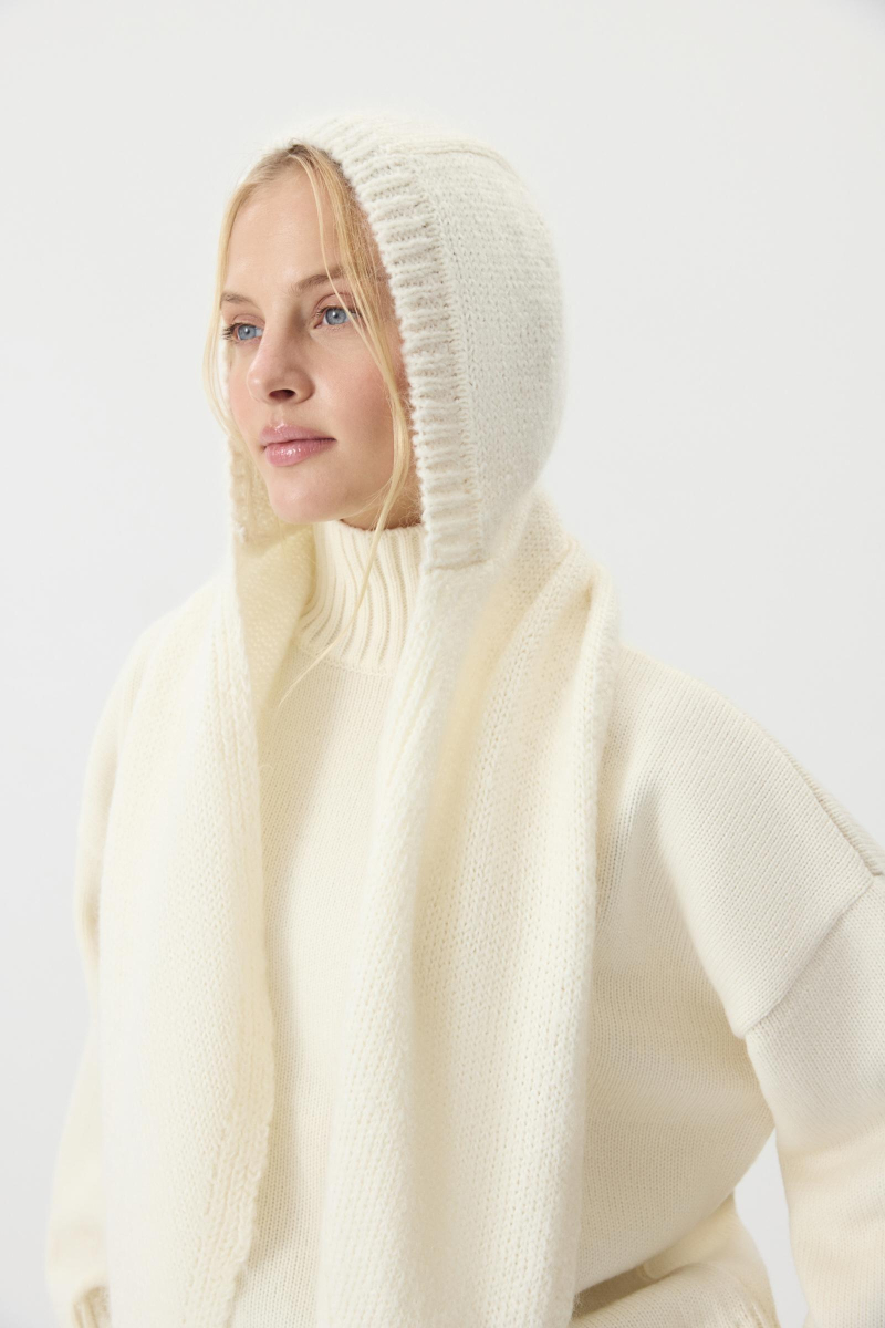 Косынка из шерсти мериноса Charmstore, цвет: ванильный 602-44998-113 купить онлайн