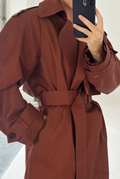 Тренч ULLA & LABEL .B Label .B, цвет: коричневое,  купить онлайн