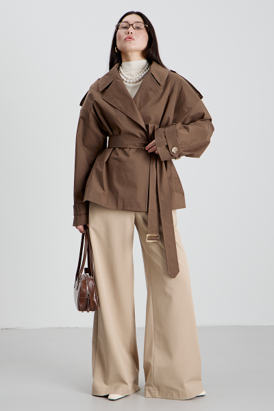 Тренч укороченный MIA AIM, цвет: коричневый, MIA517/1 купить онлайн