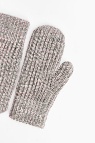 Варежки из смесовой шерсти мериноса TOPTOP, цвет: серый TT.610.14917.801 купить онлайн