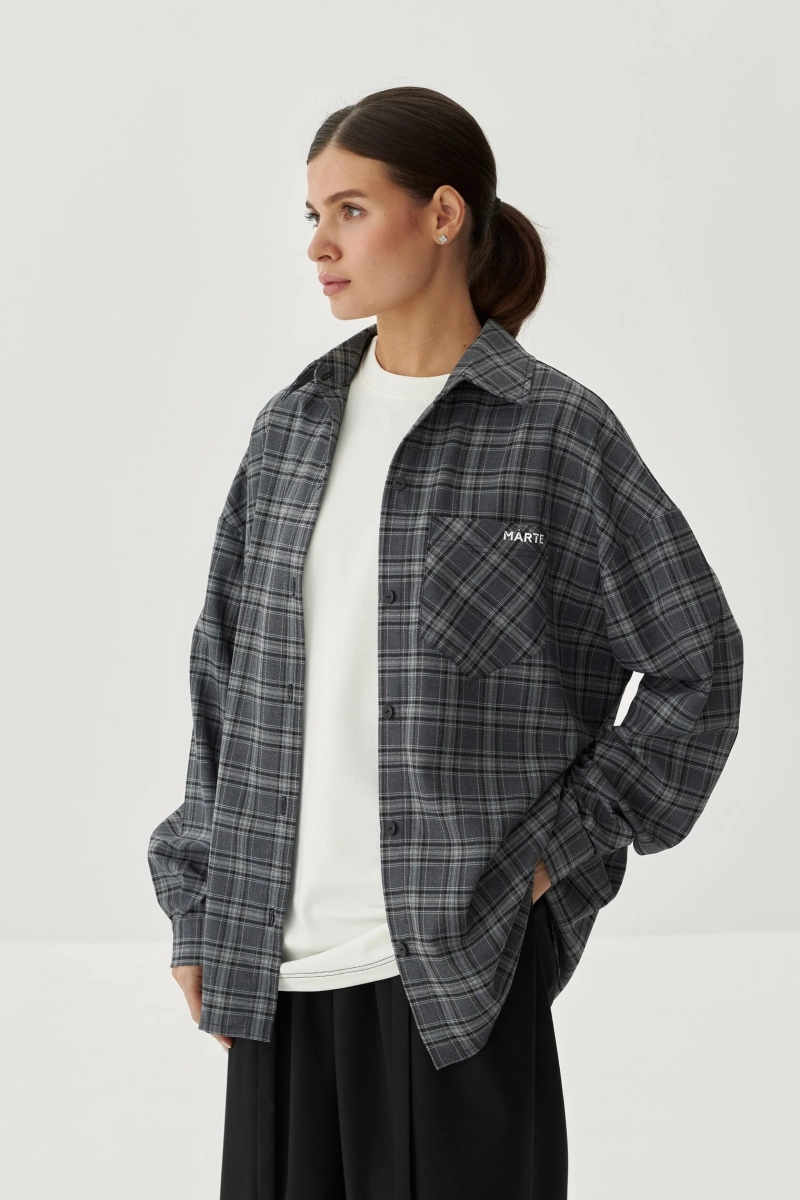 Рубашка PLAID 3.0 MÁRTE, цвет: серый,  купить онлайн