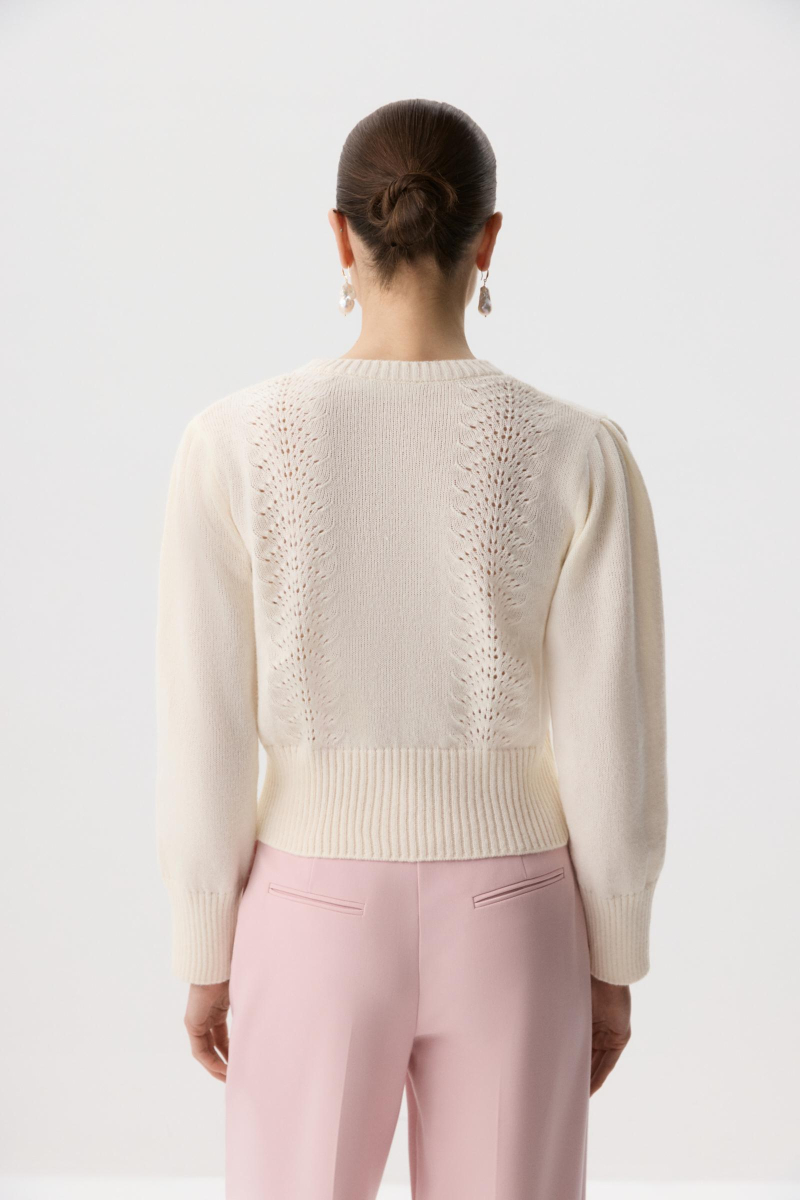 Кардиган с декоративным узором Charmstore, цвет: молочный, 305-43685-111 купить онлайн