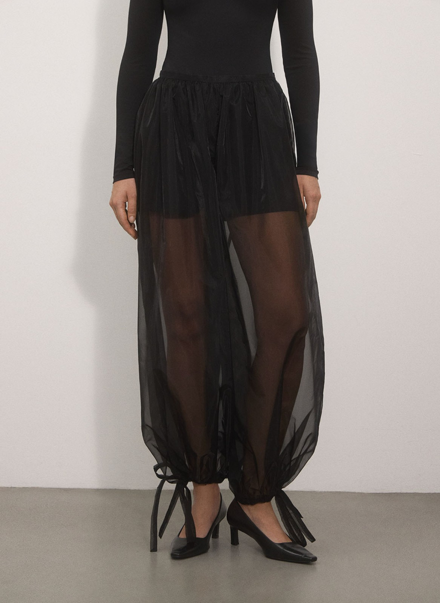 Брюки-аладдины из органзы