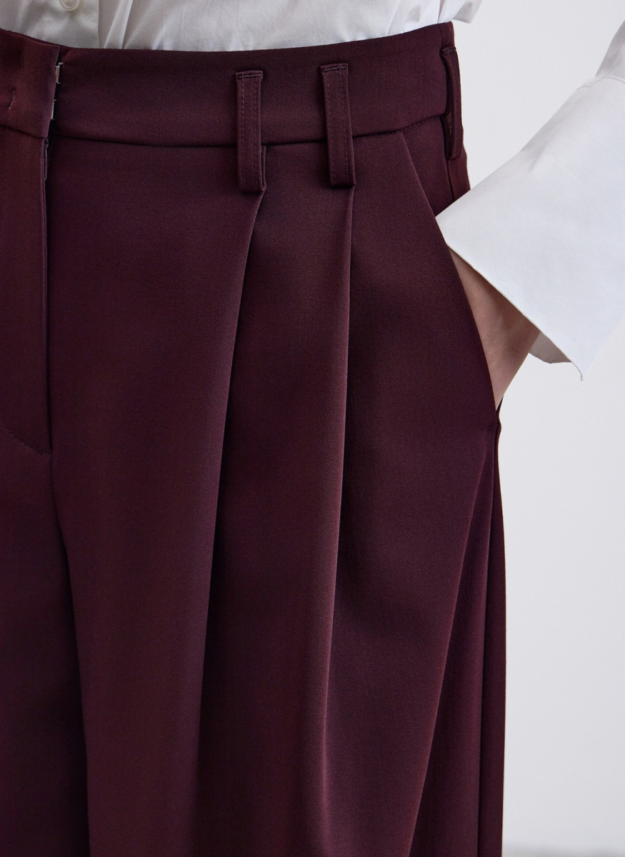 Брюки со складками ALL WE NEED, цвет: Бордовый, 2604W1688-019 купить онлайн