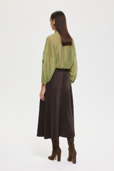 Юбка из экозамши DREAMS BY ALENA AKHMADULLINA, цвет: коричневый, 225102100204282/108000 купить онлайн