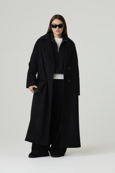 Брюки широкие из футера 4forms, цвет: Черный, 65477 купить онлайн