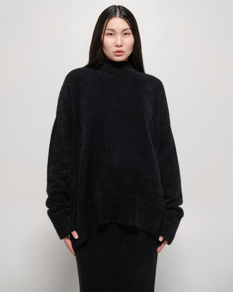 Костюм с юбкой пушистый ASYA SEMYONOVA, цвет: Черный, 00-00001895 купить онлайн