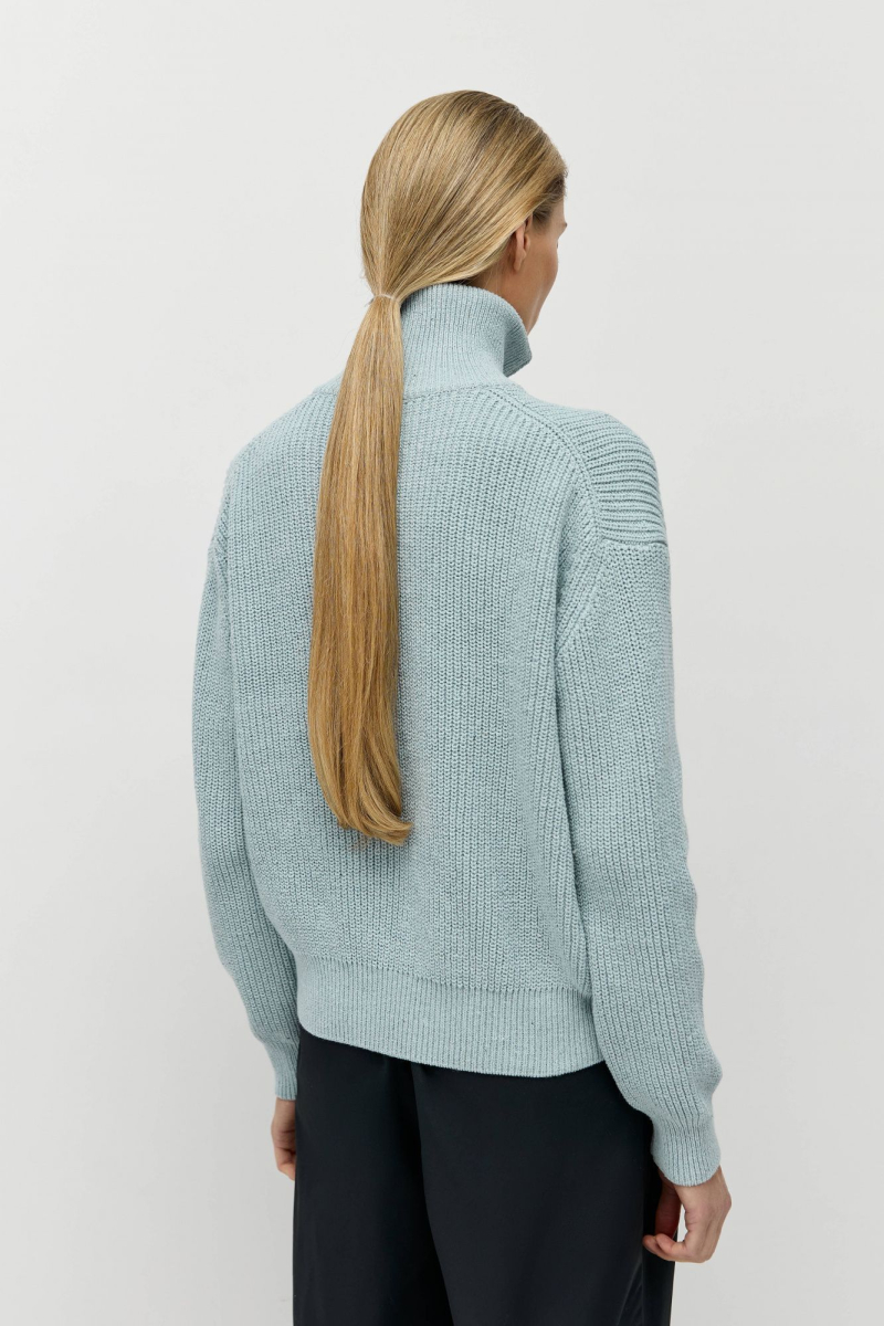 Кардиган на молнии из переработанного хлопка AROUND, цвет: голубой, 259_27C04 купить онлайн