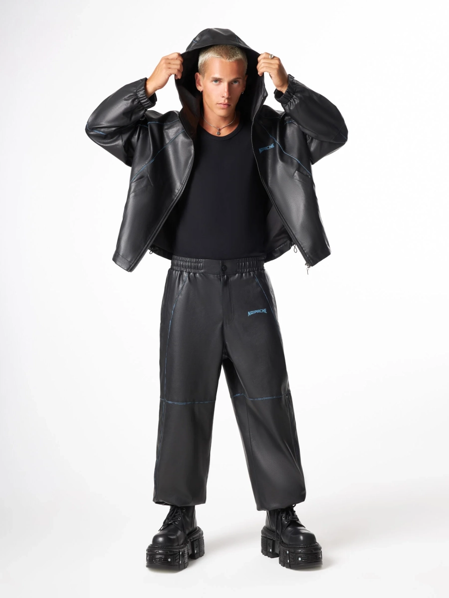 Брюки Leather pants U NAIPACHE, цвет: Черный,  купить онлайн