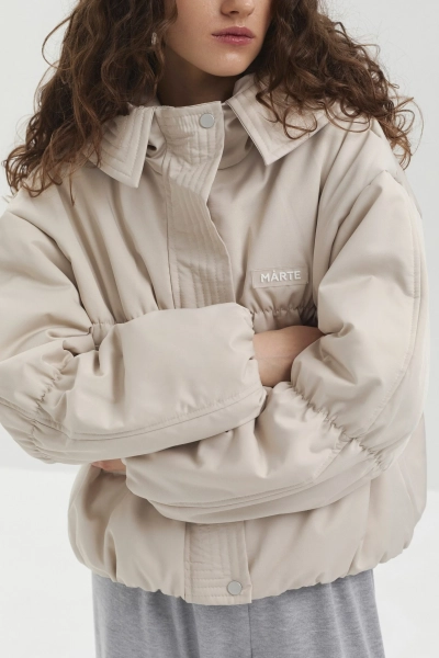 Куртка укороченная marte, цвет: бежевый,  купить онлайн