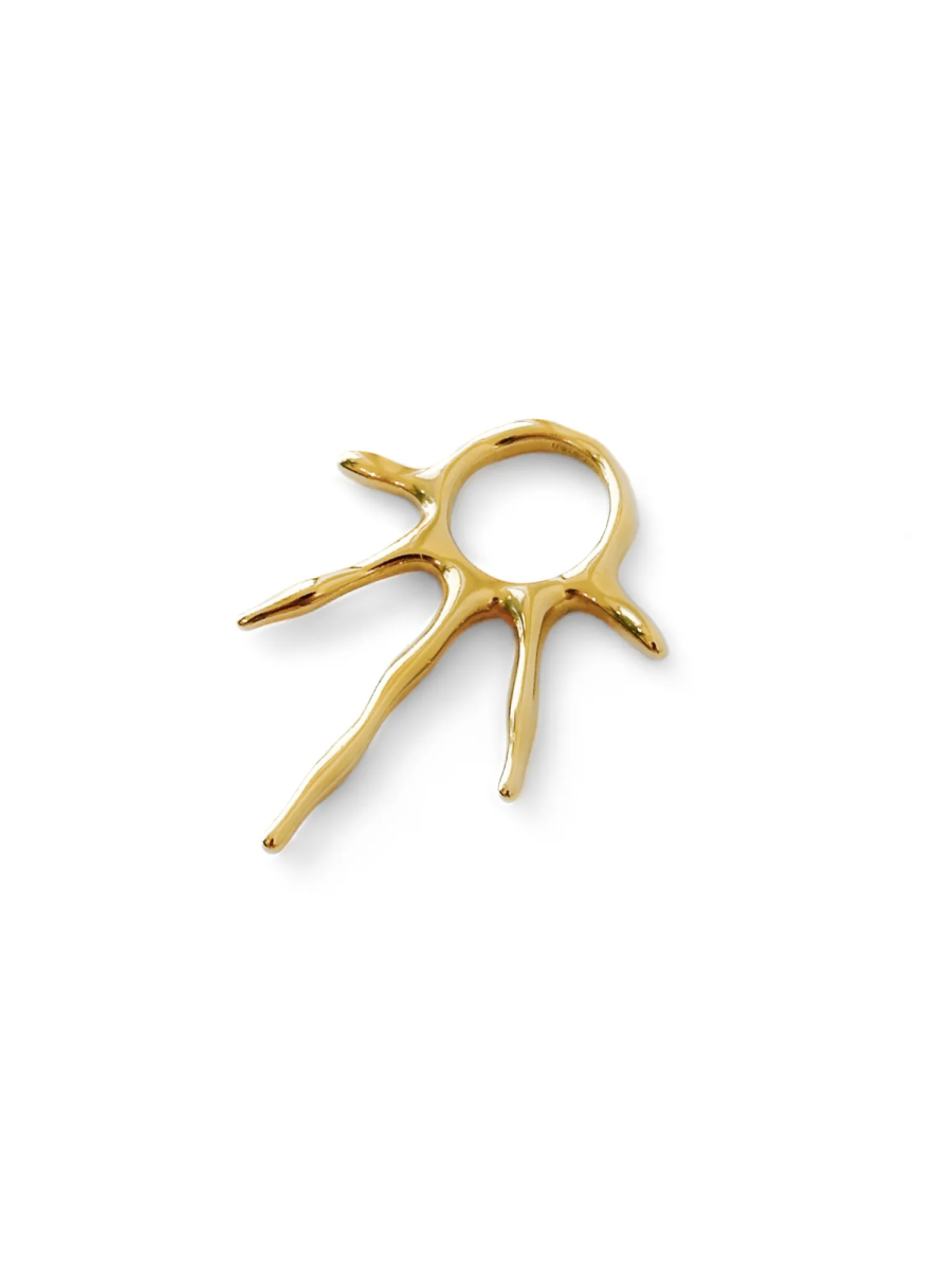 Серебряная подвеска «Ключ к свету» 2.0 с позолотой