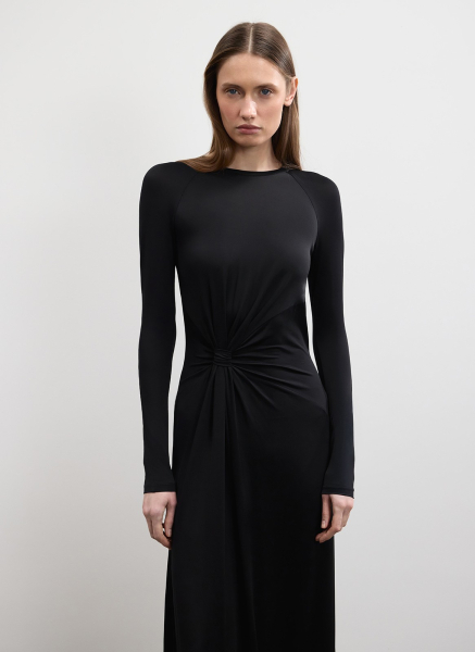 Платье с разрезом ALL WE NEED, цвет: Черный, 2602W2429-01 купить онлайн