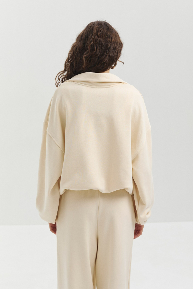 Свитшот из футера marte, цвет: бежевый,  купить онлайн