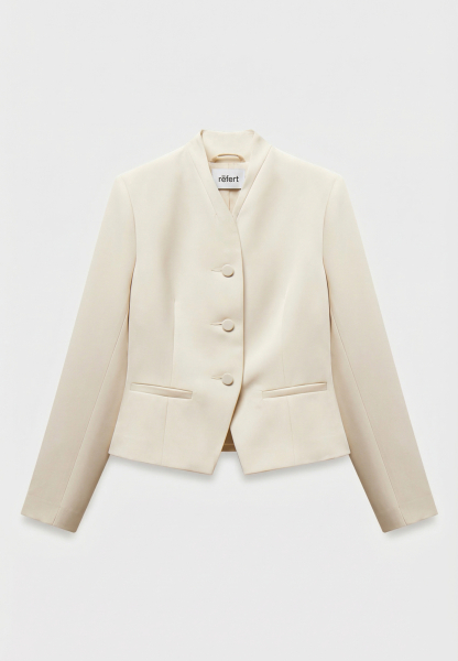 Приталенный жакет из костюмной ткани REFERT, цвет: молочный, 04-4099/1-2511 купить онлайн