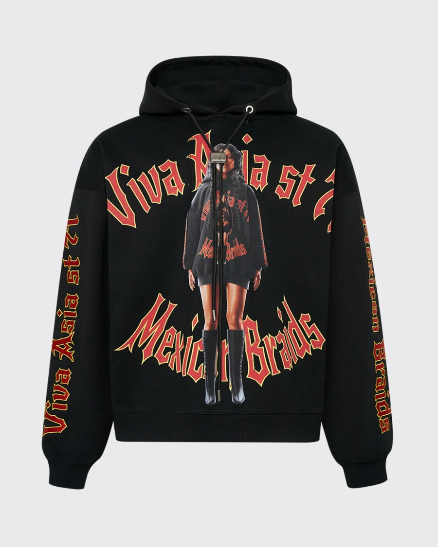 Худи MEXICAN BRAIDS BLACK ASIA ST 71, цвет: Черный, Ast71.hood-braid-black купить онлайн