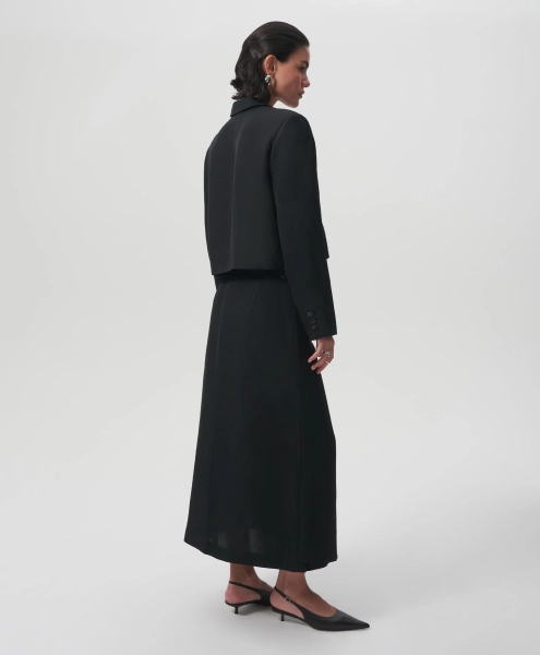 Юбка средней посадки с асимметричным дизайном GLVR, цвет: Черный,  купить онлайн