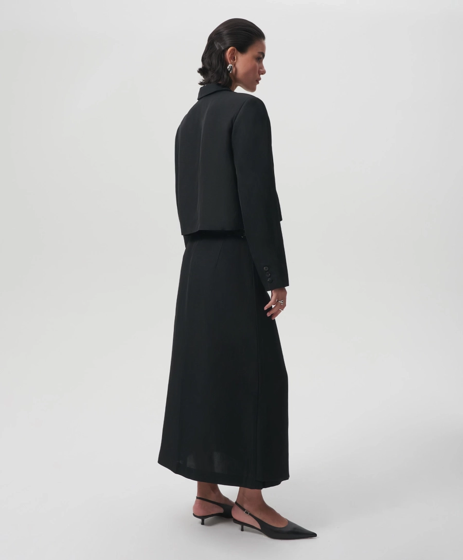 Юбка средней посадки с асимметричным дизайном GLVR, цвет: Черный,  купить онлайн