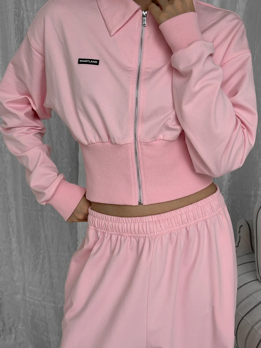 Худи на молнии MIARTLAND, цвет: розовый НФ-00000786 |трендовая новинка купить онлайн