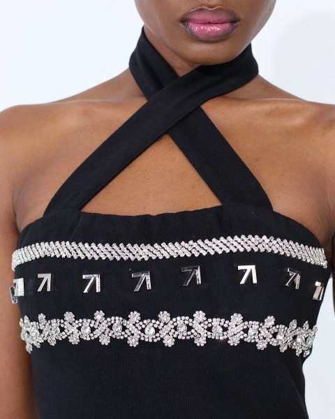 Платье-холтер миди BLACK ASIA ST 71, цвет: Черный, Ast71.dress-halter-bl купить онлайн