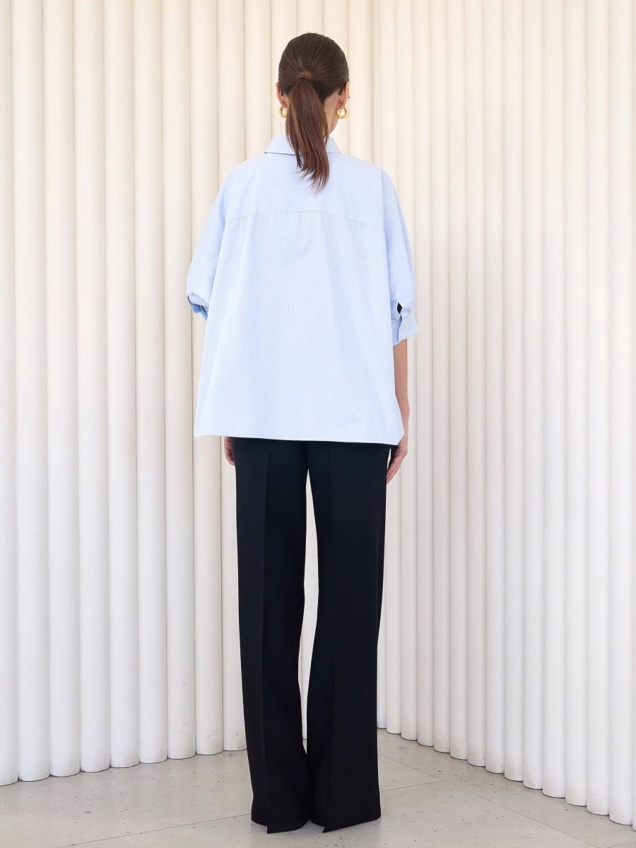 Рубашка оверсайз с коротким рукавом I.B.W., цвет: голубой, SH018 купить онлайн