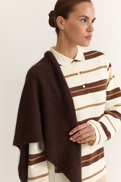 Косынка из смесовой ангорской шерсти TOPTOP, цвет: коричневый TTS.604.18514.700 купить онлайн