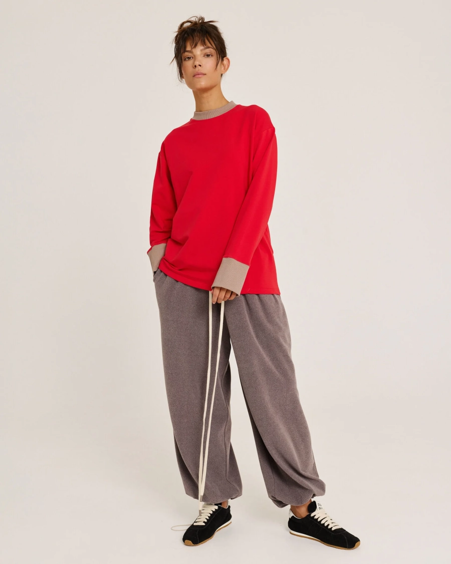 Брюки из фланели BROWN Anmuse, цвет: коричневый, TR25W206-BROWN-1 купить онлайн