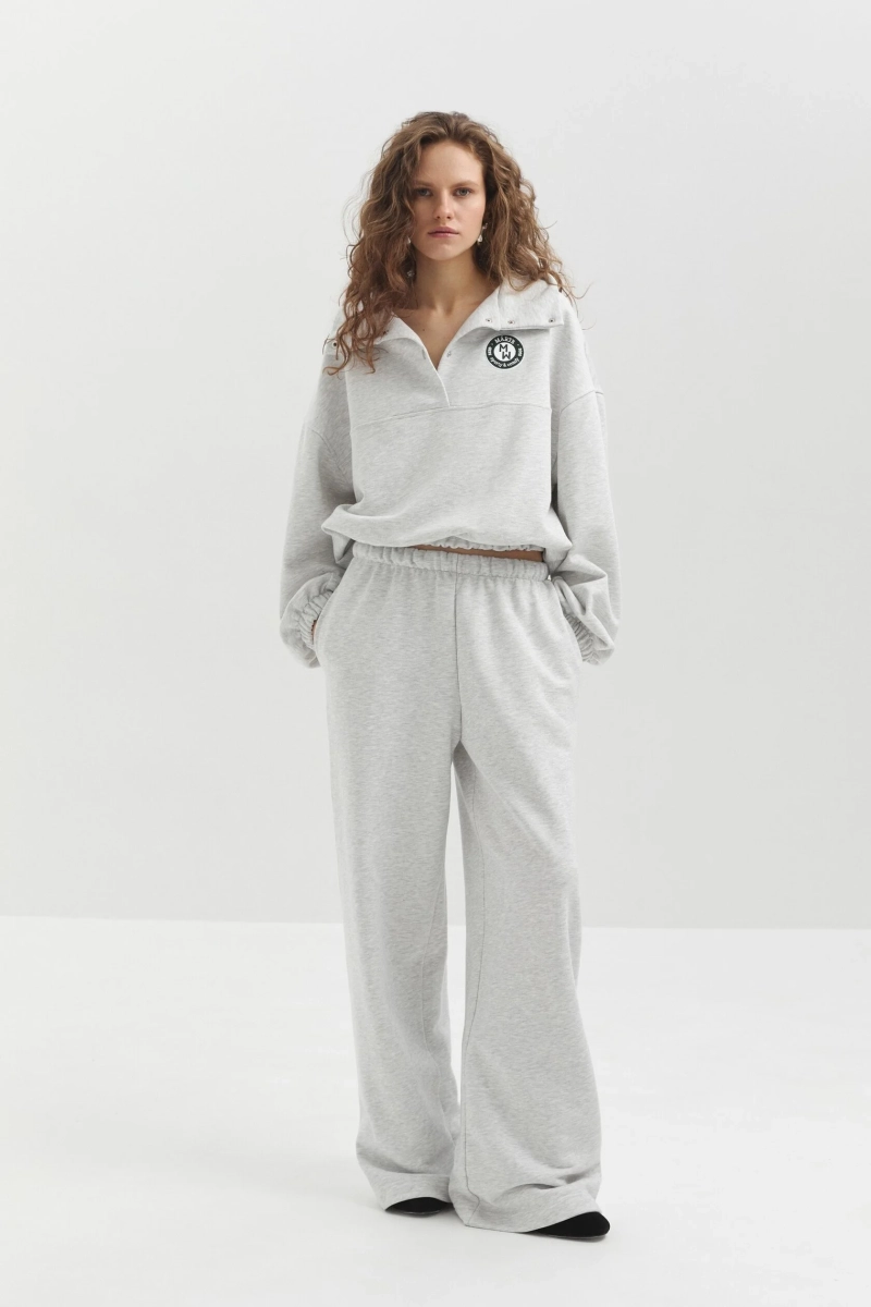 Брюки прямые marte, цвет: серый,  купить онлайн