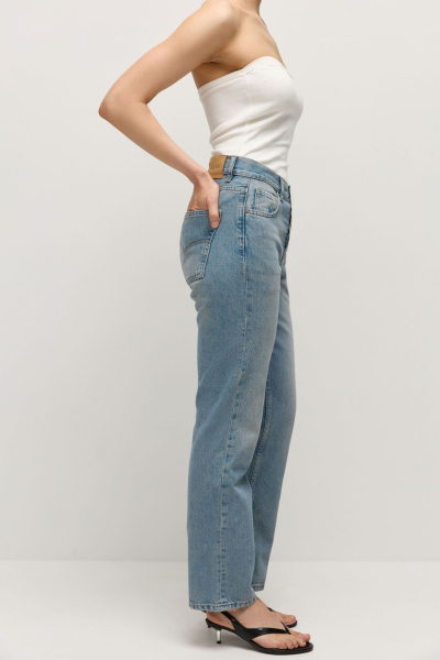 Джинсы прямые на пуговицах AROUND, цвет: голубой, 282_67C01 купить онлайн