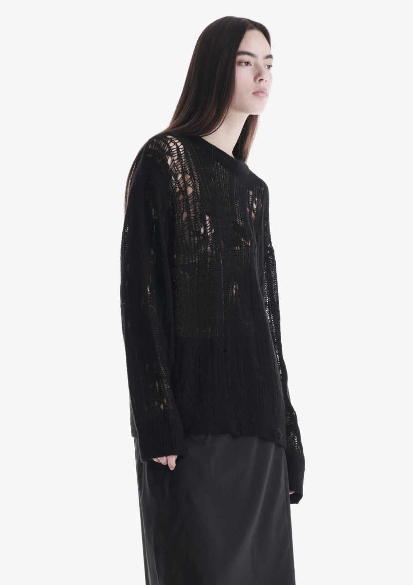 Свитер с круглым вырезом KRAKATAU, цвет: Черный, Sw46-1 купить онлайн