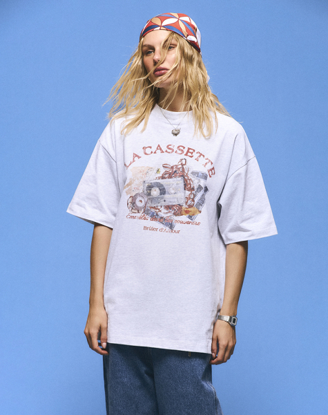 Футболка T-Shirt "Souvenir Magnétique" Brûler d'Amour, цвет: melange, BS2404C-2227-10 купить онлайн