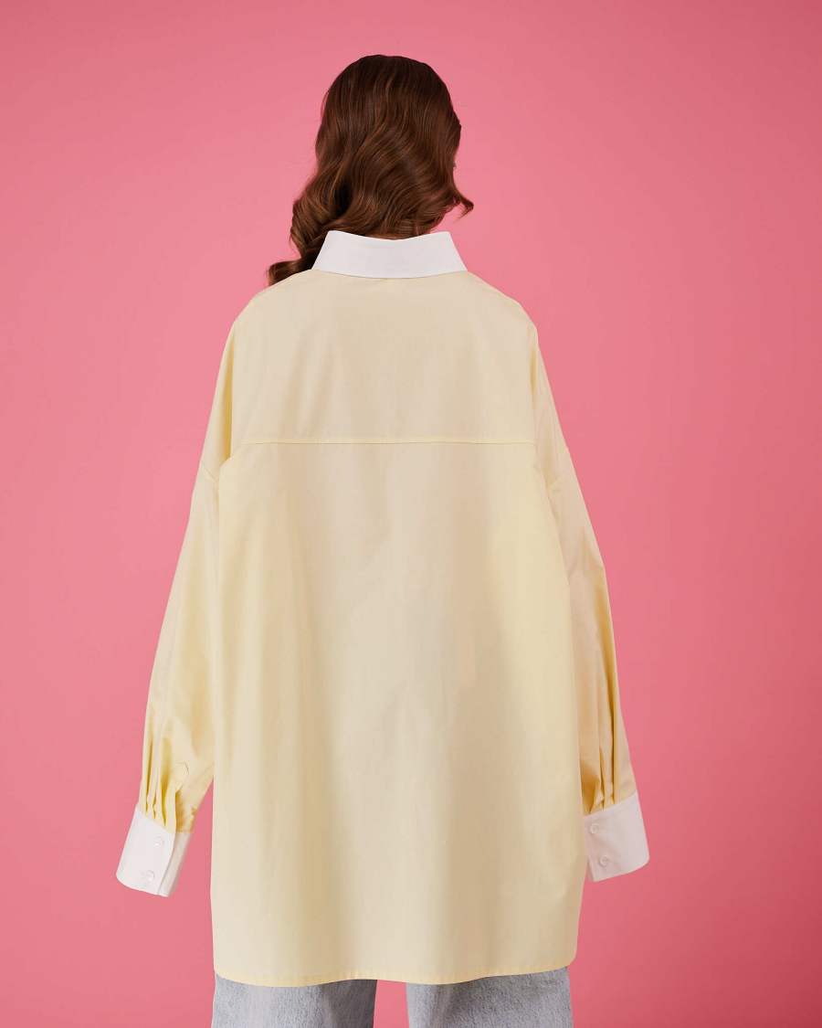 Рубашка макси оверсайз #23 TABOO, цвет: Желтый, Rub23 купить онлайн