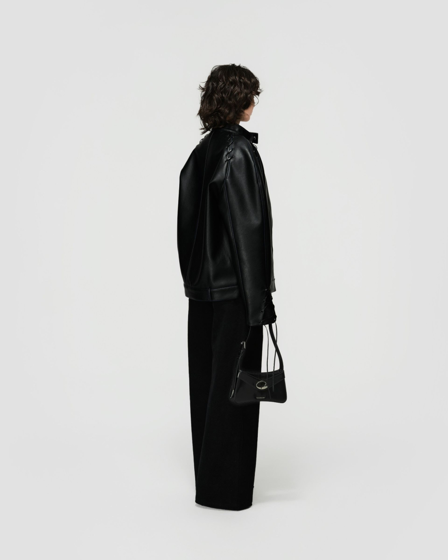 Куртка Кожаная The Nightshade Jacket Berhasm, цвет: Черный, jac25-2-black купить онлайн