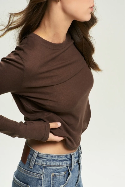 Лонгслив BASIC Brown Erist store, цвет: коричневый, НФ-00002690 купить онлайн