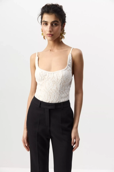 Боди из кружева Charmstore, цвет: молочный, 103-476112-111 купить онлайн