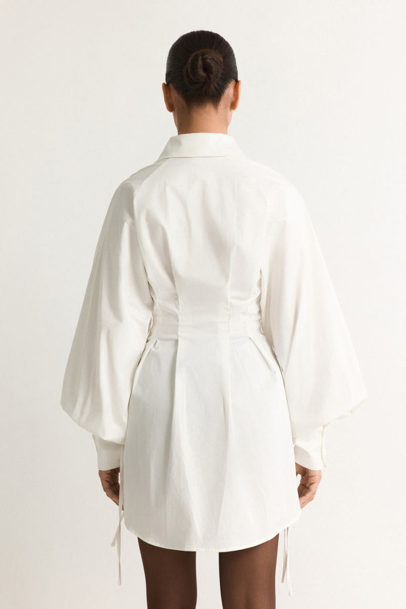 Платье из смесового хлопка TOPTOP, цвет: белый, TT.010.10818.100 купить онлайн