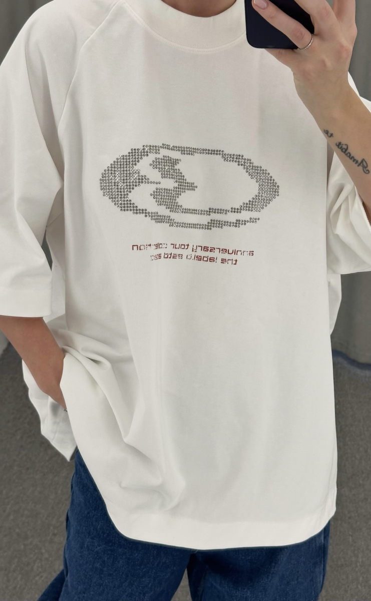 Футболка со стразами WHITE Label .B, цвет: WHITE, Tp.04.3.5536.1125WH купить онлайн